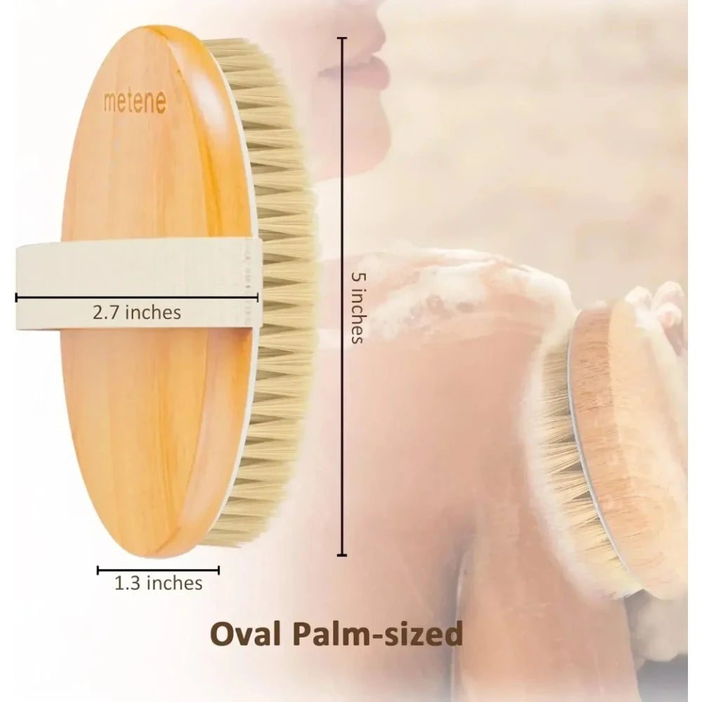 Dry Body Brushes, Exfoliating Body Scrubbers, Natural Bristles for Dry Skin, Improve Circulation, Stop Ingrown Hairs