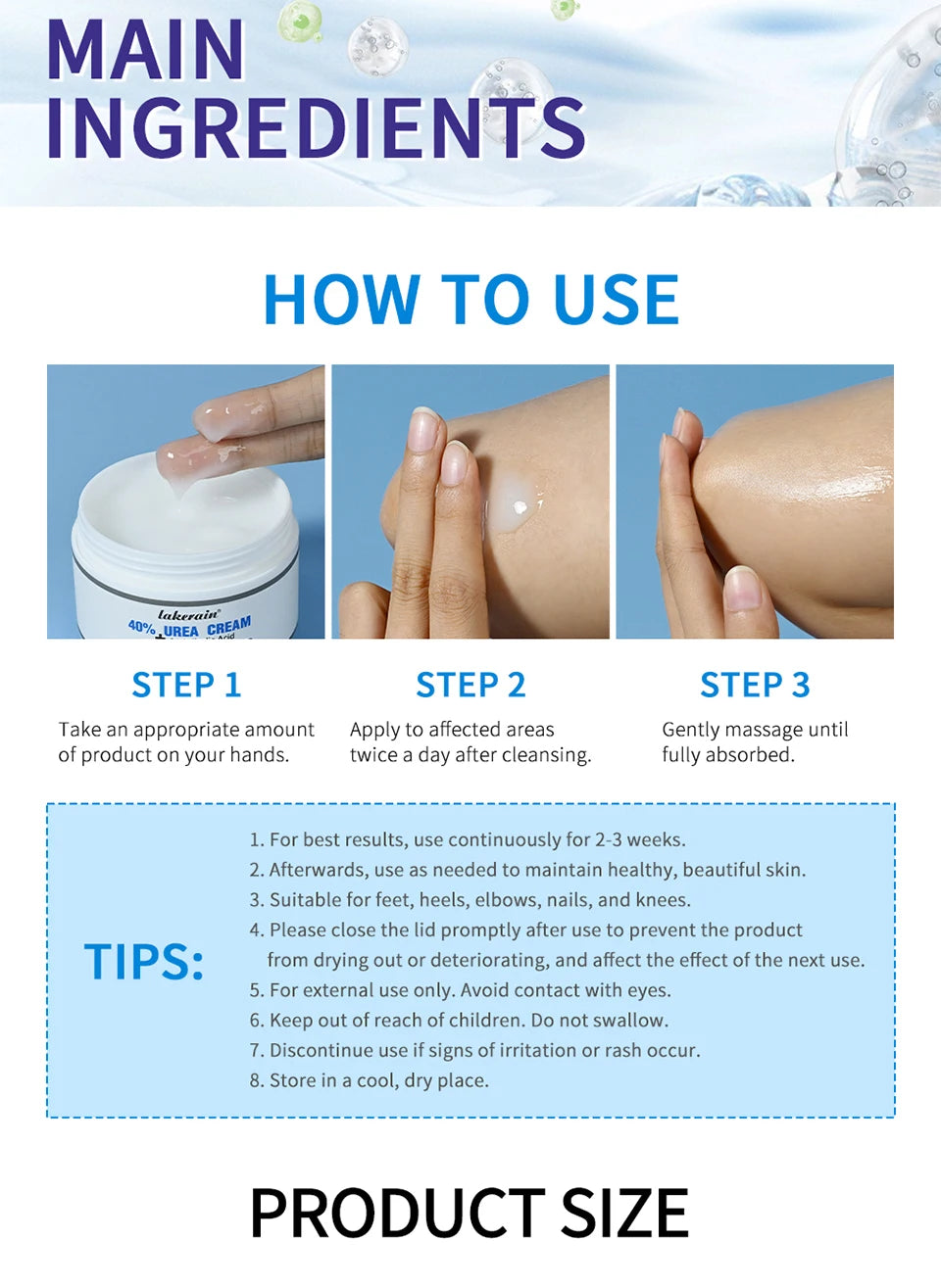 New 42% Urea Cream + 2% Salicylic acid Foot and hand Moisturizer, deep moisturizer and Nourishing moisturizer