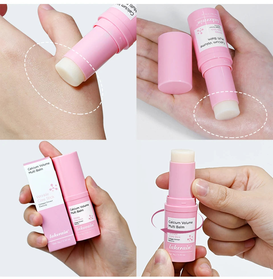 Calcium Collagen Vitamin D Eye Stick Balm Tightens Skin Care Anti Aging Anti Dark Circle Reduces Eye Bags Wrinkles Tear Trough