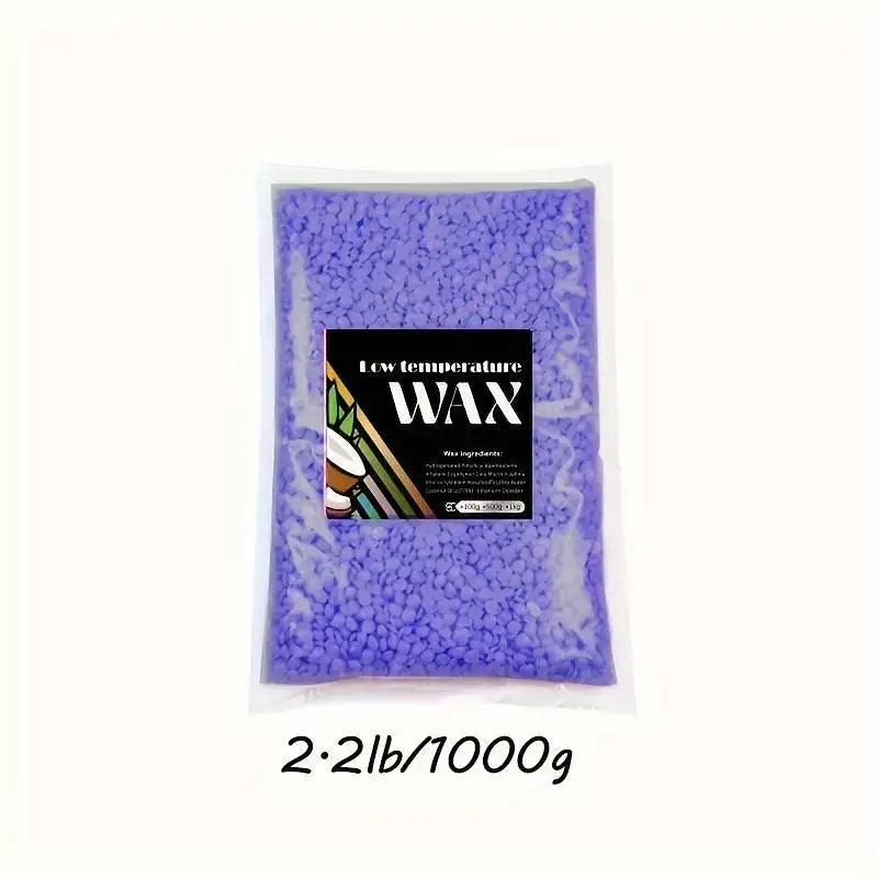 2.2lb Hard Wax Beans Solid Hair Remover No Strip Depilatory Hot Film Wax Bead Hair Removal for Full Body Bikini Face Leg Eyebrow