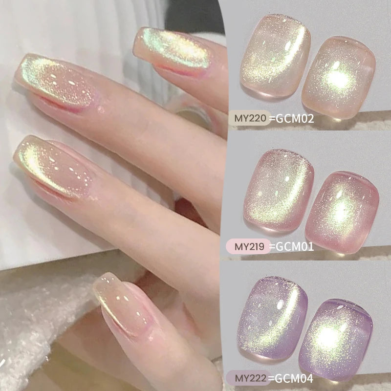 BORN PRETTY 10ml Green Cat Magnetic Gel Ultra Shine Holographic Glitter Semi Permanant Soak Off UV LED Gel Varnish For Manicure
