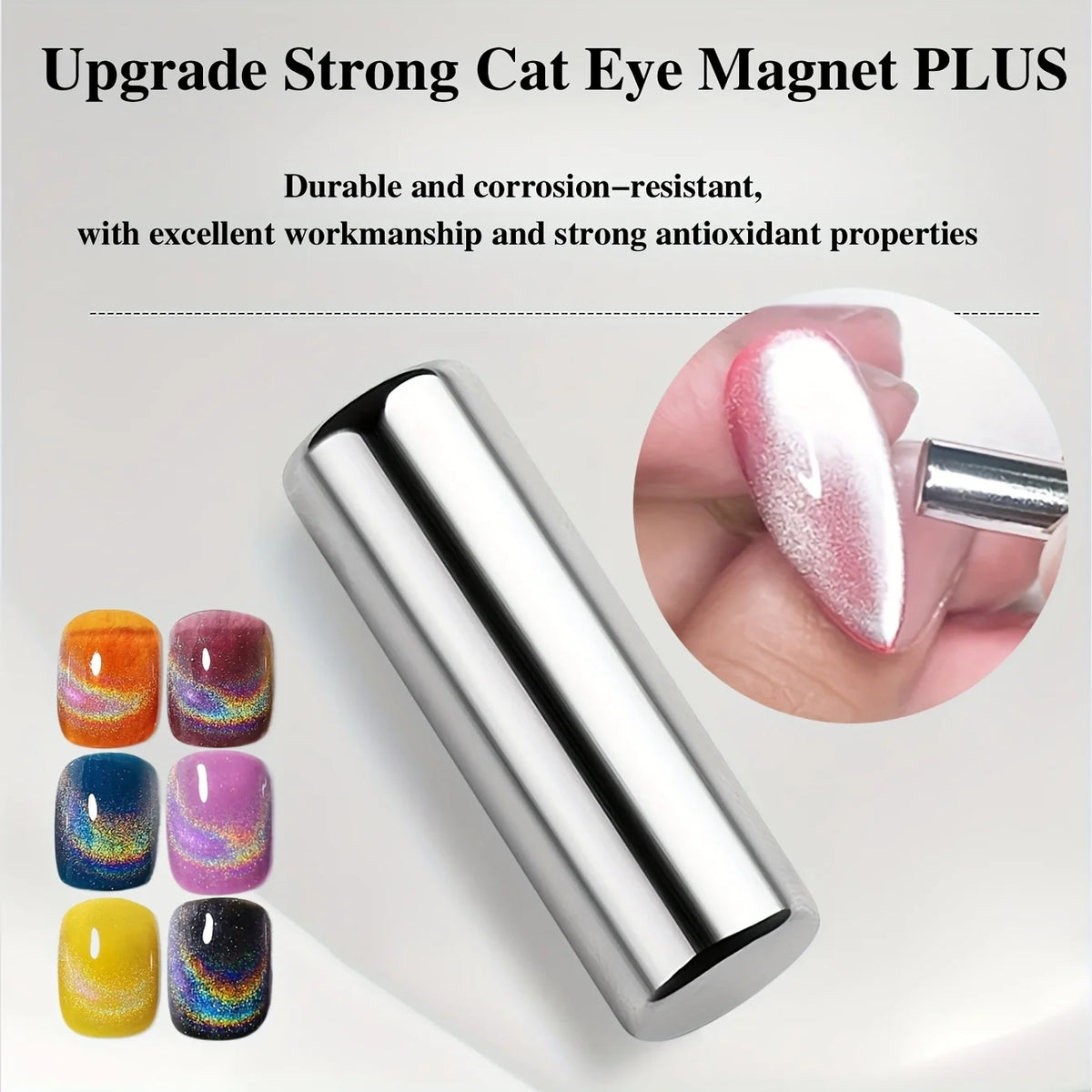 Round Nail Art Cat Eye Gel Magnetic Pen for Gel Polish 3D Cat Eye Nails Painting Strong Magnet Stick Manicure DIY Tools