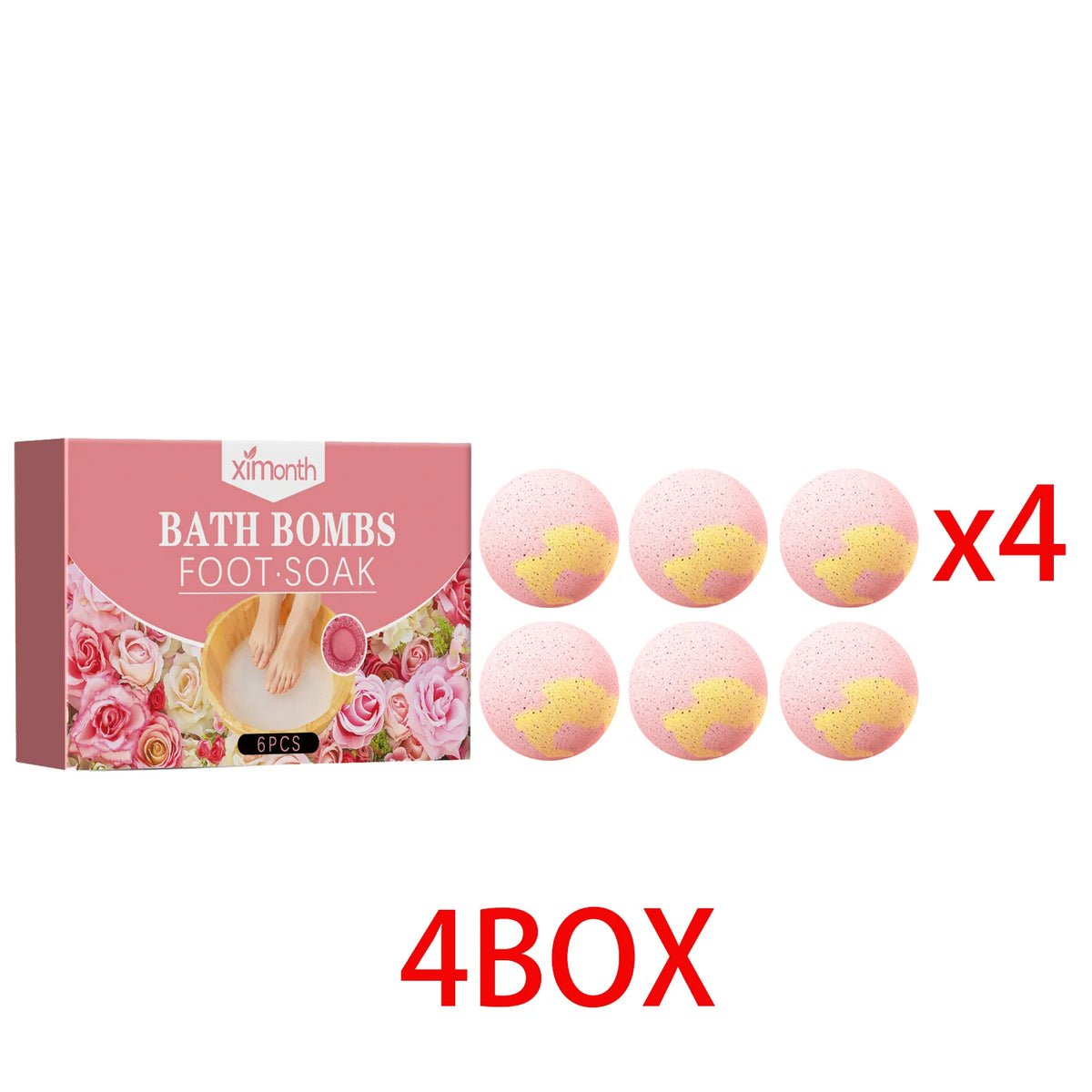 Rose Foot Bath Ball Nourishing Foot Soak Effervescent Tablet Deep Cleaning Exfoliate Feet Skin Relaxing Care Spa Soothe Fatigued