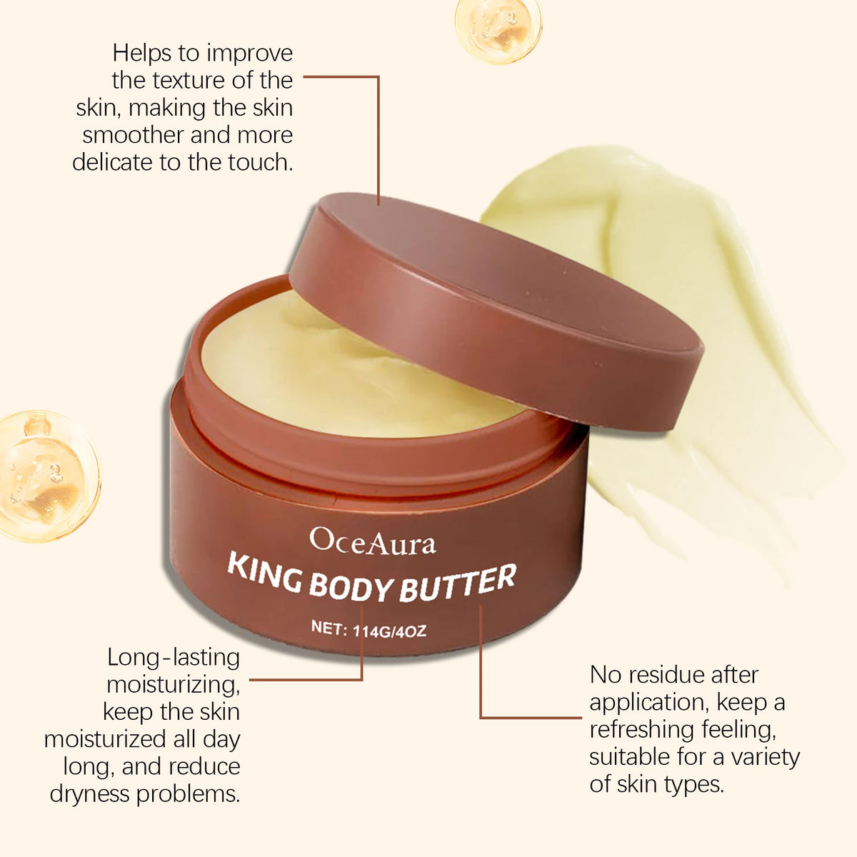 Shea Butter Moisturizing Cream Soft Smooth Skin Care Nourishing Body Butter Intense Hydration for Dry & Rough Skin Body Care