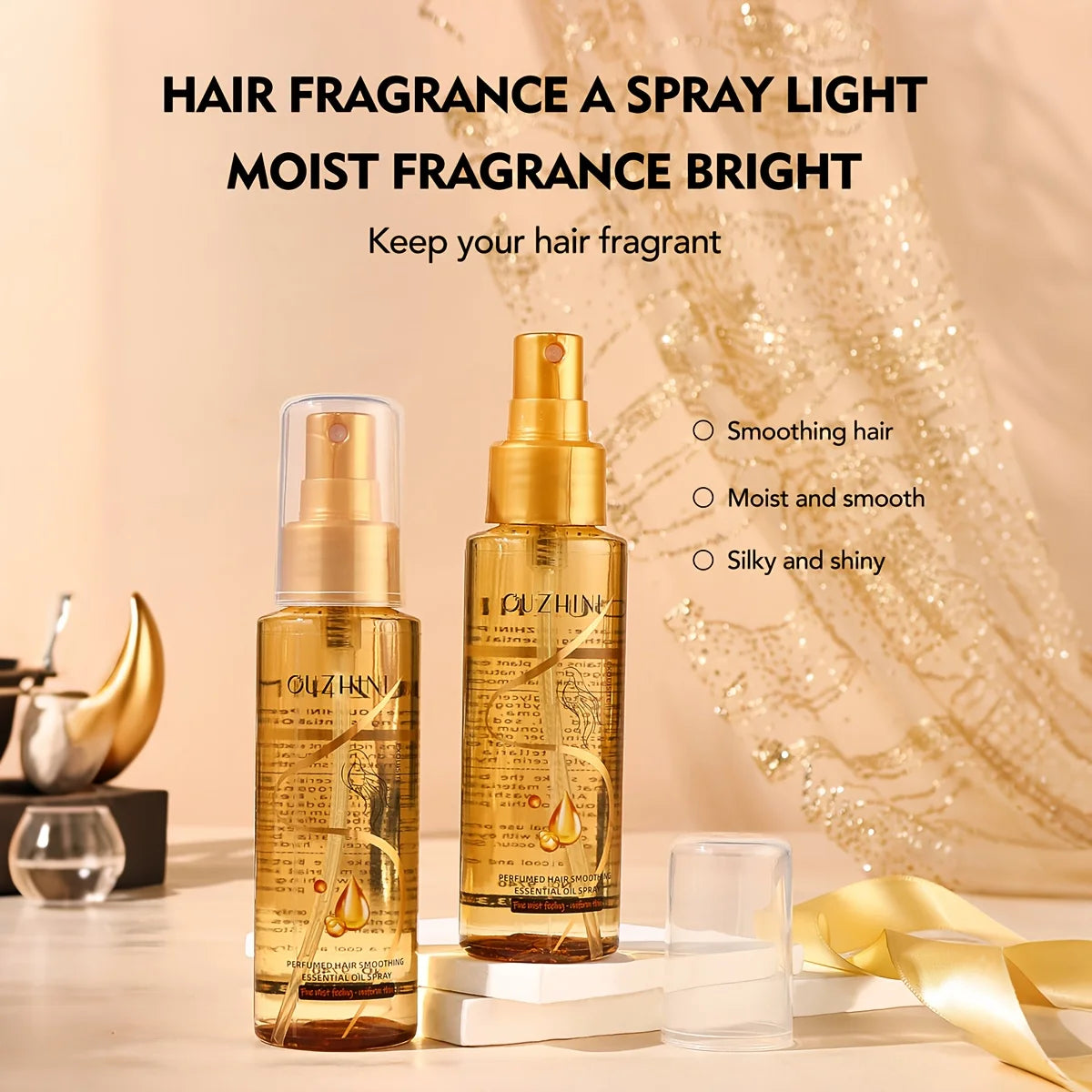 Fragrant hair care essential oil spray, fragrant hair conditioner, smooth and anti-frizz hair care essential oil, moisturizing and nourishing, long-lasting fragrance hair care essential oil spray 100ml/bottle - 1 bottle