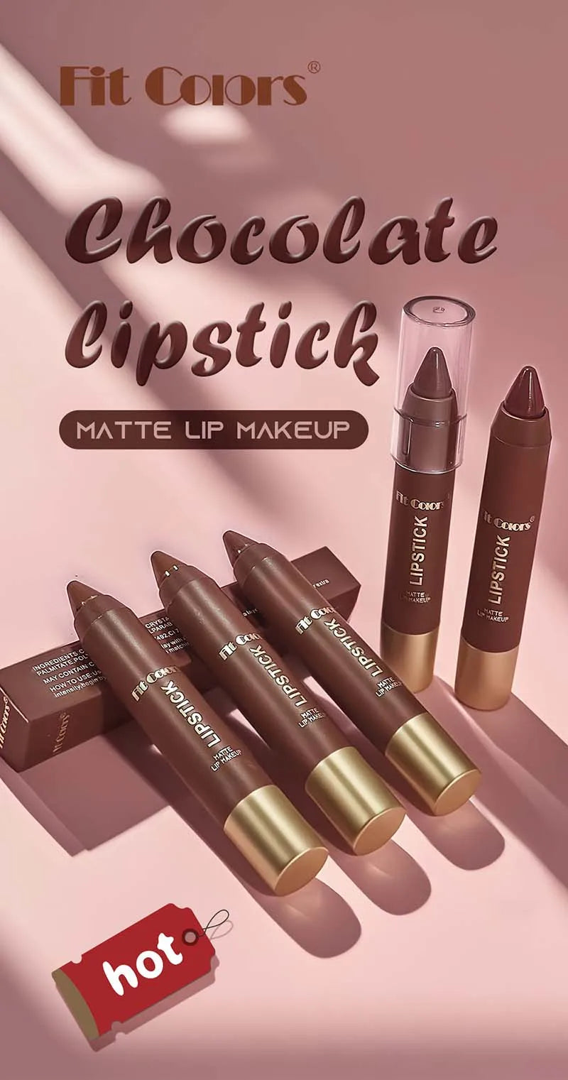 Matte Lipstick Makeup Velvet Lip Liner Crayon Sexy Brown Red Chocolate Tint Lipstick Lip Contouring Lipliner Outline Cosmetic