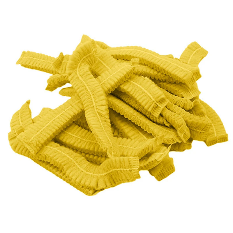 100pcs/Pack Disposable Hair Head Covers Net Bouffant Dustproof Anti Dust Caps Breathable Shower Bathing Hats Kitchen
