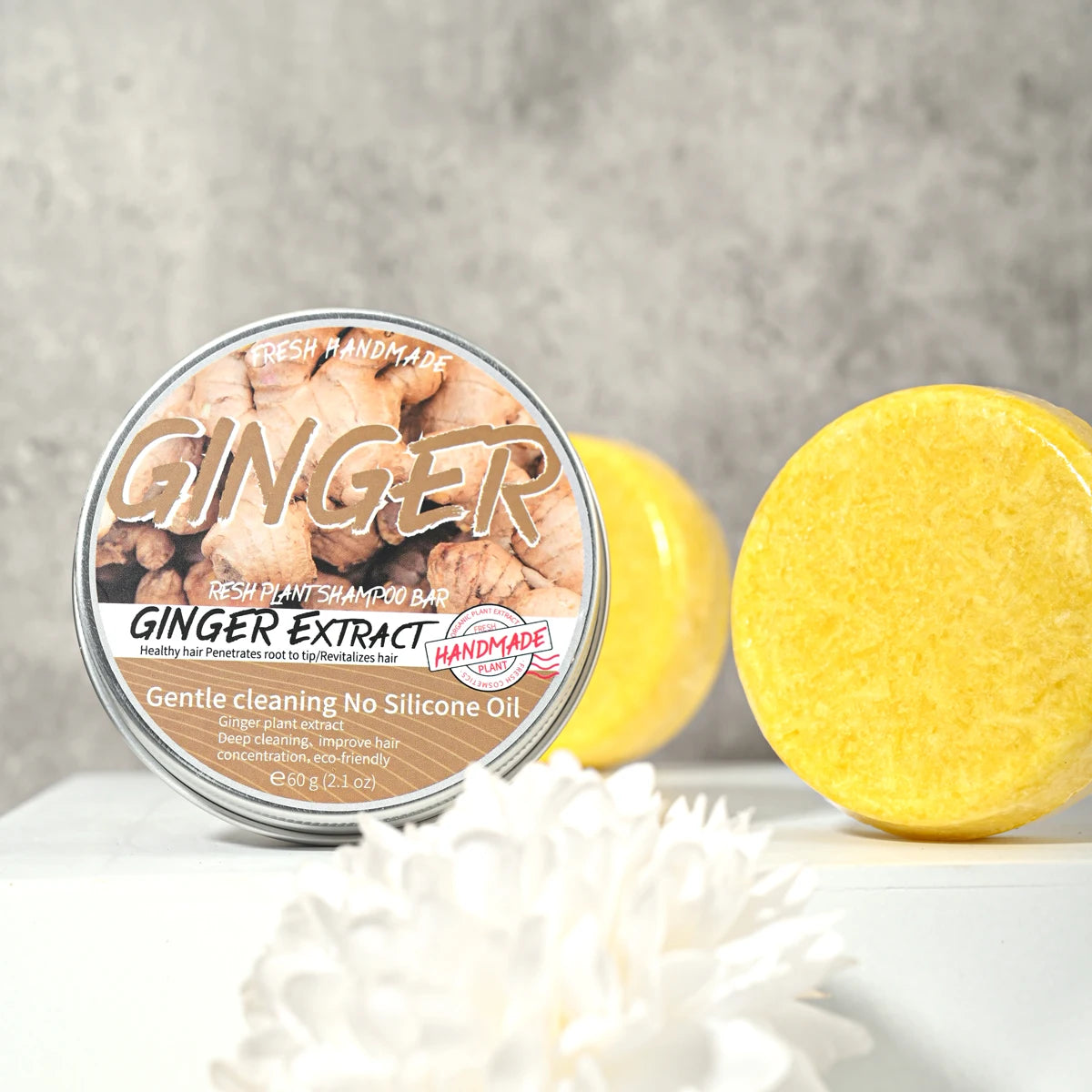 JIJIBA OIL Ginger Essential Soap Solid Shampoo Soap Oil Control Refreshing Shampoo Cleansing Moisturizing Handmade Soap