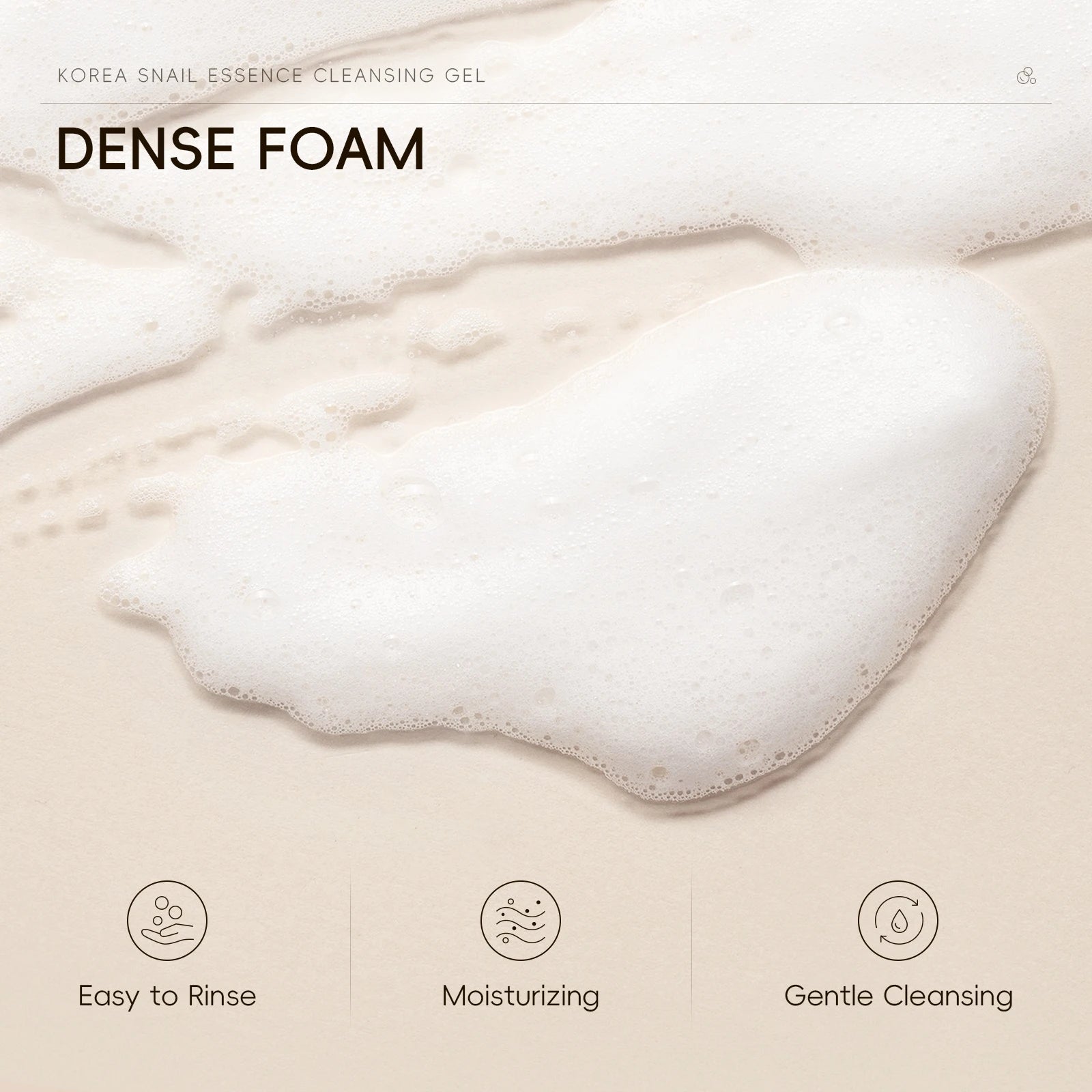 LAIKOU Korea Snail Essence Cleansing Gel 50g Low PH Gentle Cleansing Moisturizing Clear Tender Skin Daily Face Wash