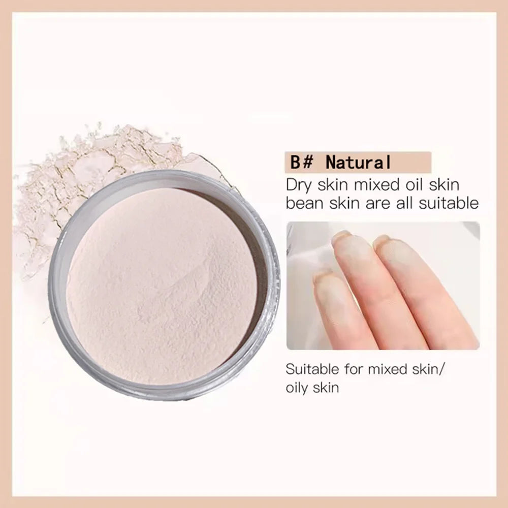Waterproof Matte Loose Setting Powder – Oil Control, Brightening, Long-Lasting, Natural Finish, Multi-Skin, Unisex, Certified