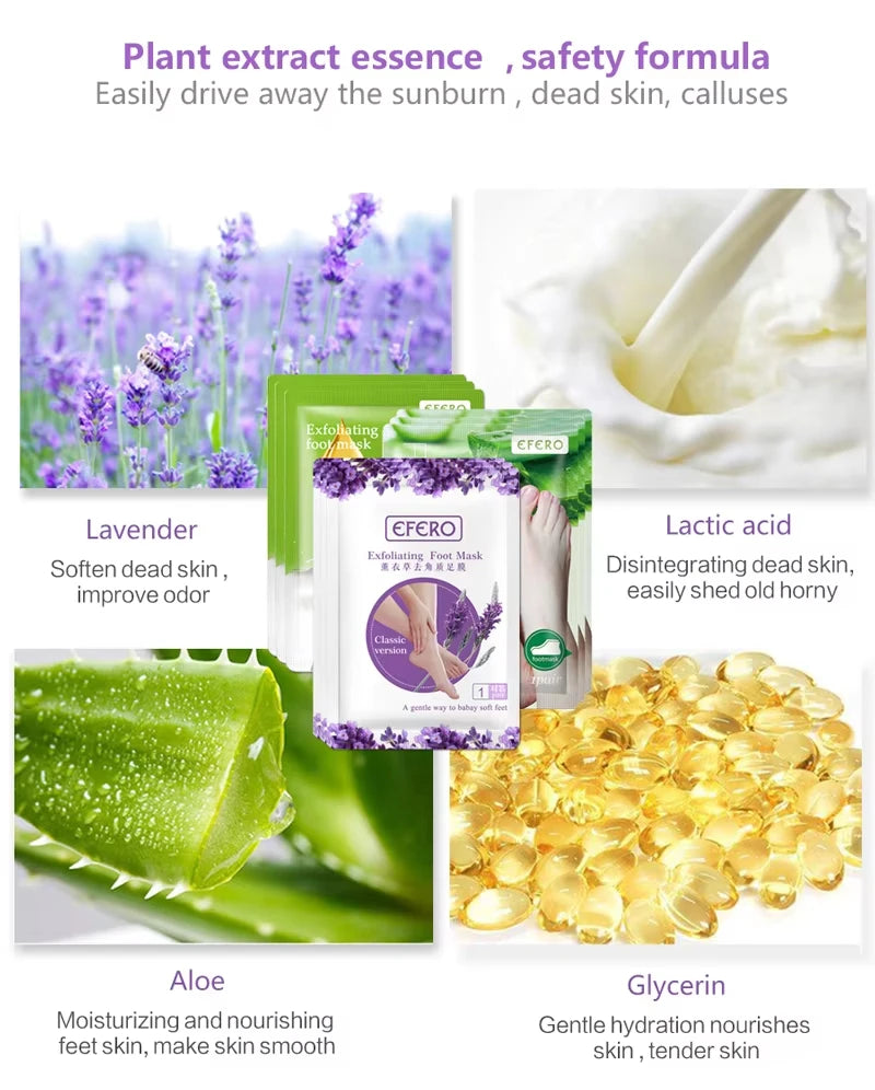 1/2/3 Pair Feet Exfoliating Foot Masks Pedicure Socks Exfoliation Scrub for Feet Mask Remove Dead Skin Heels Foot Peeling Mask