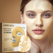 MERCILEN Firming Hydrating Mask 35g*5 pieces, contains collagen, royal jelly, peptides, retinol, and other skin-beautifying ingredients to moisturize and hydrate, improve dry skin, lock in skin moisture, prevent water loss, a
