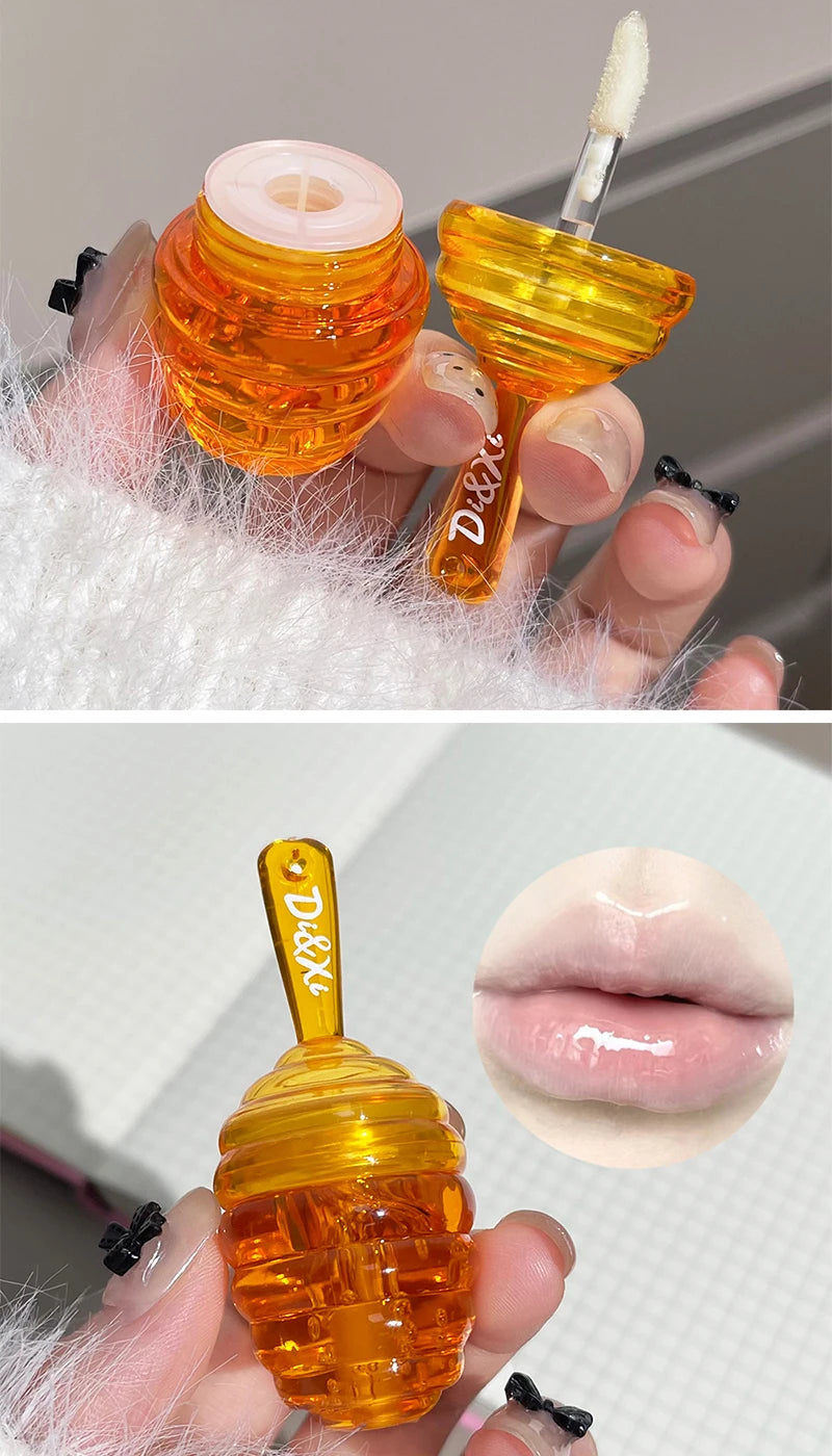 Kleines Honeypot Lippenöl, feuchtigkeitsspendendes und verblassendes Lippenmuster, Wasser-Lippenbalsam Dudu Lips