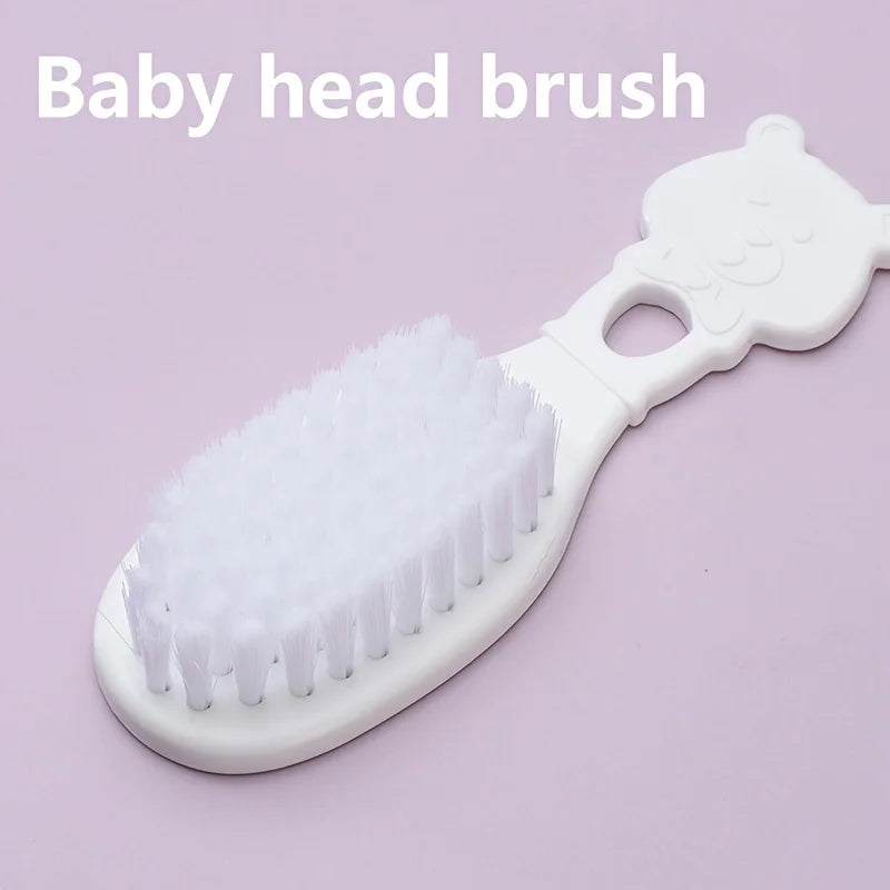 9pcs/pack Baby Grooming Kit with Travel Case, Safety Care Set with Feeding Dropper, Nose Cleaner, Nail Clippers, Comb, Brushes,