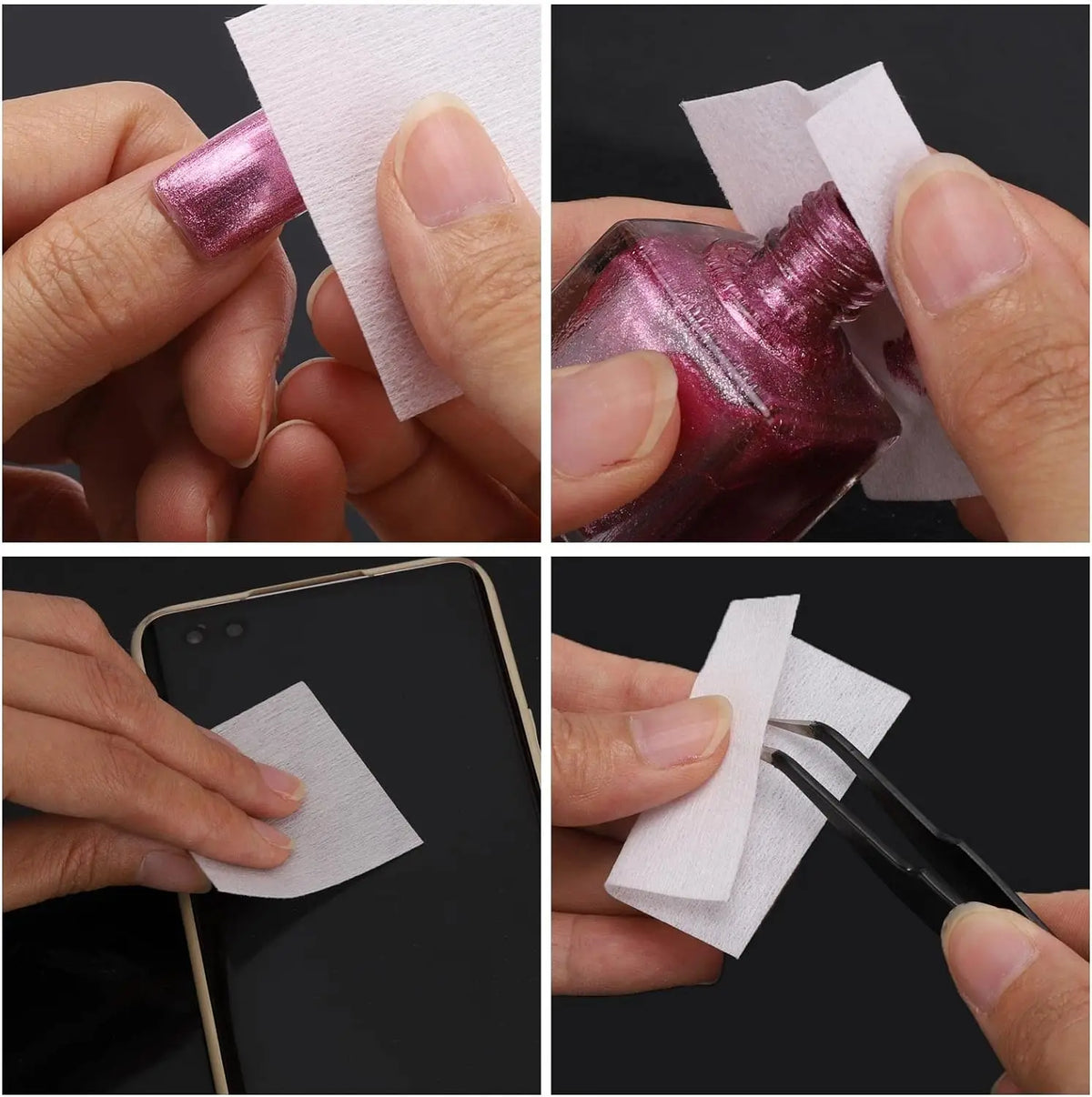 100/200/300Pcs Nail Wipe Cotton Pads Gel Nail Polish Acrylic Remover Lint Free Cotton Nail Wipes