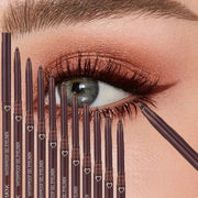 10PCS Waterproof Eyeliner Gel Pencil, Brown Eyelid Pen, Soft Easy Wearing High Pigmented Matte Finish Eyeliner Pen, Long Lasting