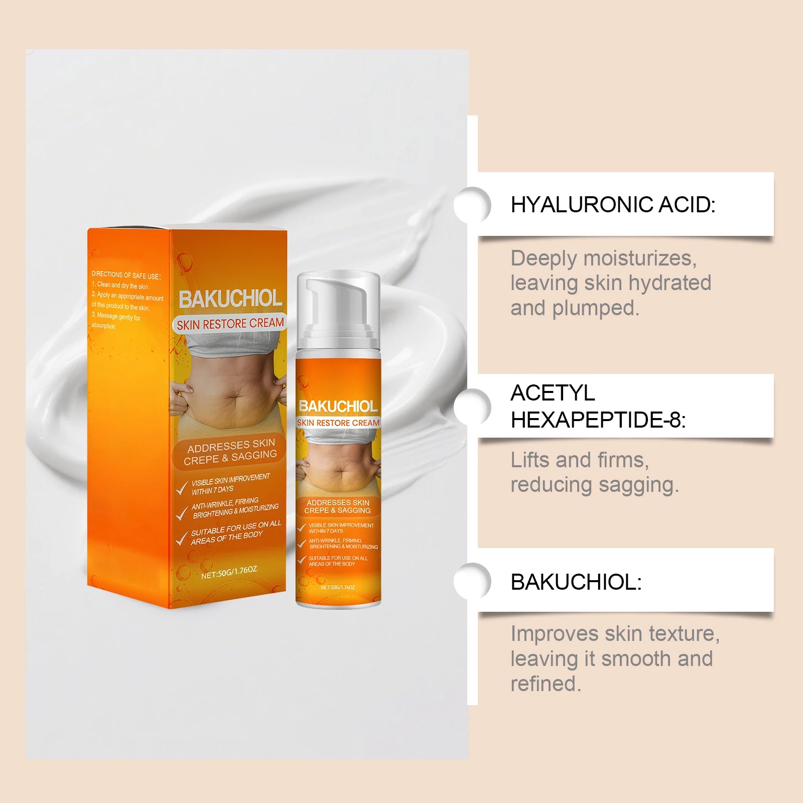 Body Firming Cream Cellulite Remover Deep Hydration Smoothing Skin Improve Sagging Increase Elasticity Lifting Tightening Lotion