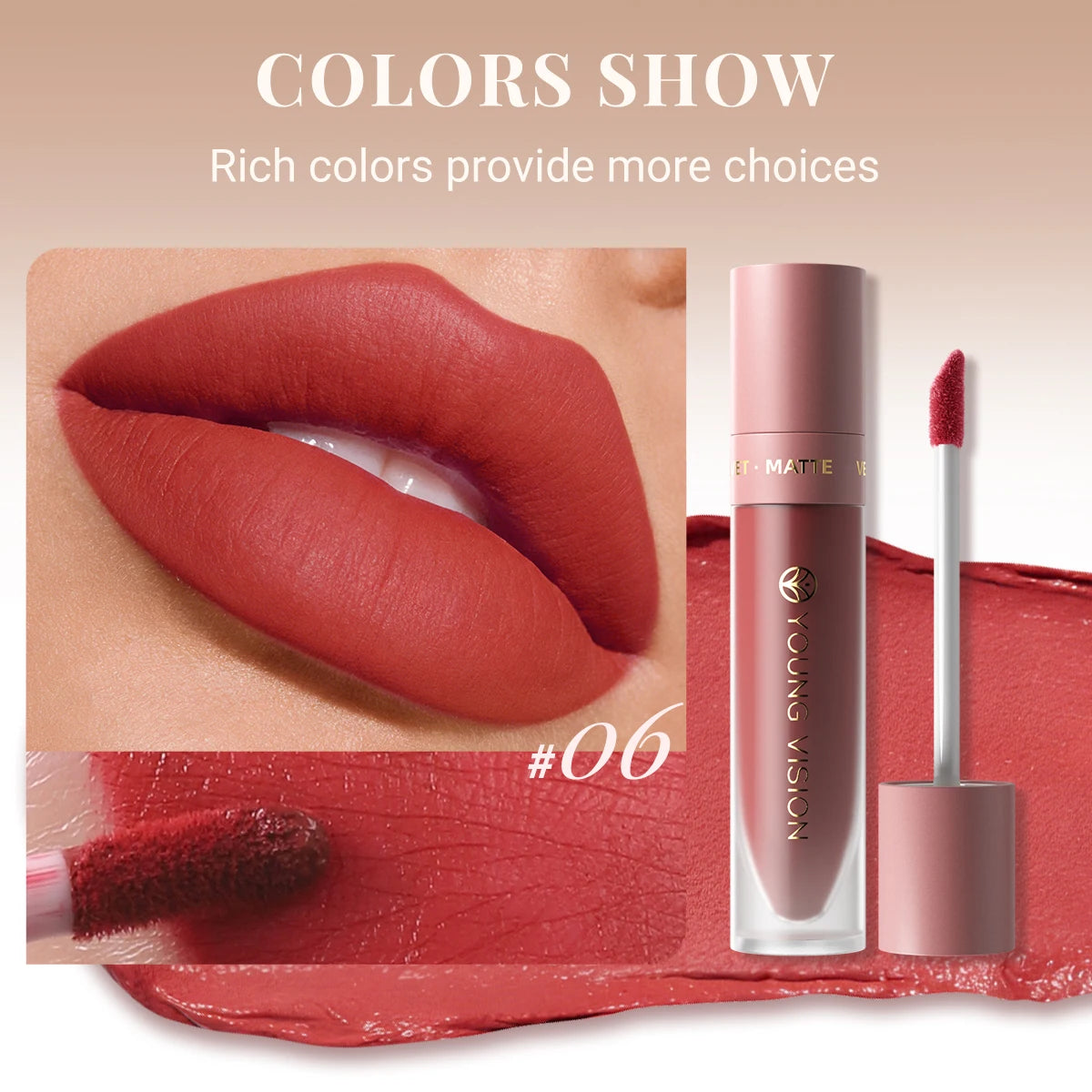DUNUF Matte Velvet Lip Gloss, 3D Plumping & Waterproof, Square Tube Lipstick, Easy Application, 8 Shades (All-in-One)