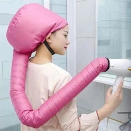 Hooded Hair Dryer Bonnet - Fast-Drying Bonnet Hair Dryer for Natural Hair, Deep Conditioning, Portable & Lightweight for Travel