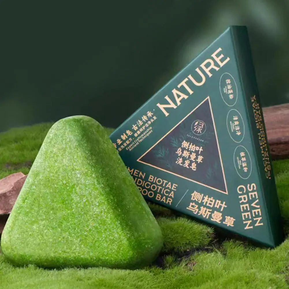 Original Platycladi Usman grass handmade shampoo soap Polygonum multiflorum anti-removal solid hair nourishing hair control oil