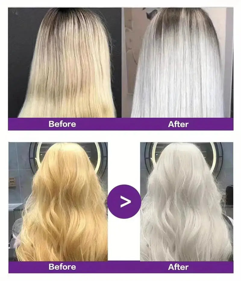 Color Fixing Hair Dye Shampoo to Cover Gray Hair Fade Yellow After Bleach Hair Shampoo Non-irritating Purple Shampoo for Blonde