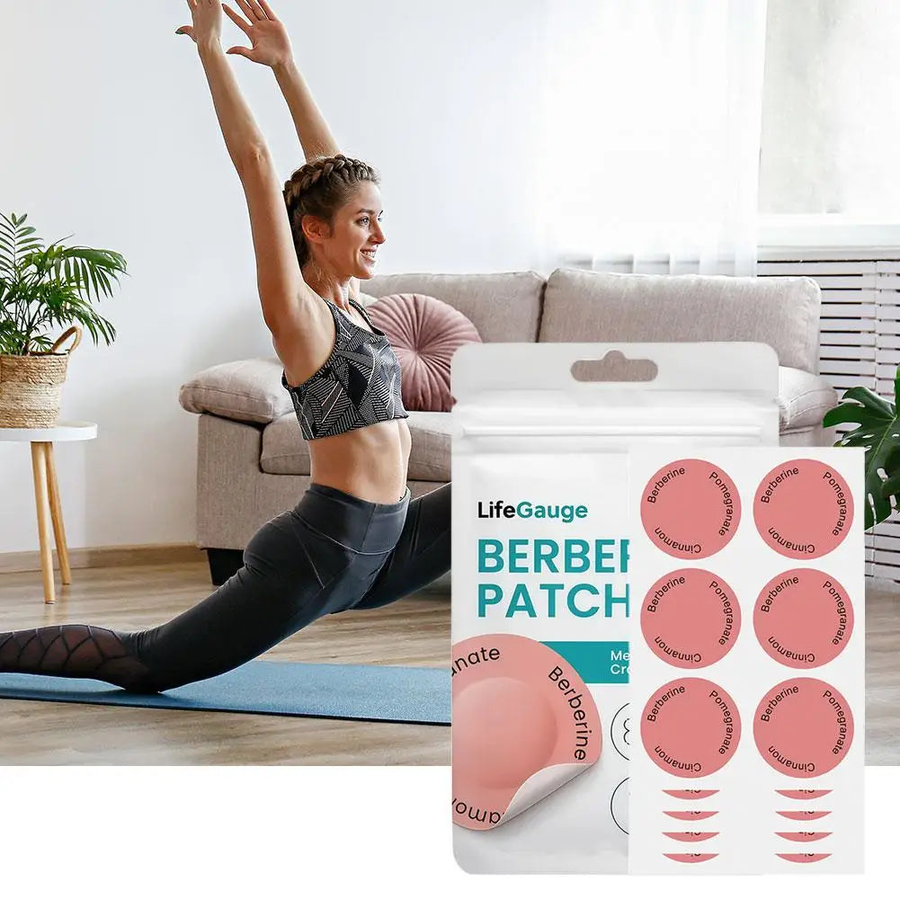 Berberine Transdermal Patches, Natural Metabolism & Cravings Support Patch, Gentle Nourishing Body Care Sticker for Daily Use