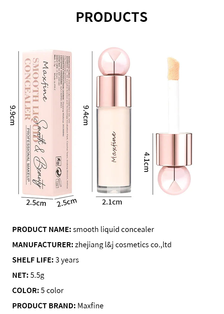 Concealer with Pore Blurring Moisturizing Oil Control Long Lasting Sweat Resistant Non Transfer for Covering Facial Blemishes