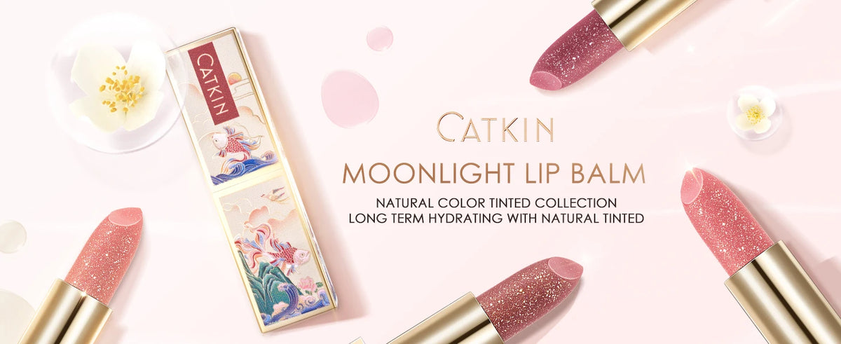 CATKIN Tinted Lip Balm Color Changing Lipstick Ultra Hydrating Natural Lip Moistrurizer with Vitamin E Nourishing For Cracked &