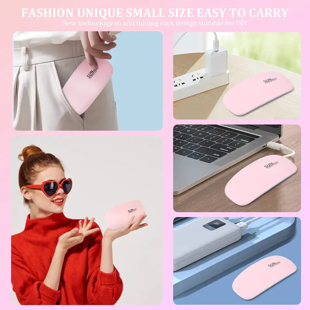 Professional Nail Lamp UV Light LED Gel Polish Cured Nail Dryer Machine Portable USB UV Home Nails Dry Tool Lamp Gel Varnish