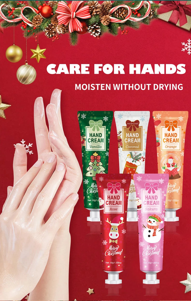 Christmas Gift 5/Box Hand Cream Set, Cream Texture, Hand Cream Travel Pack, Durable Moisturizer-30g/Piece Gift for Women