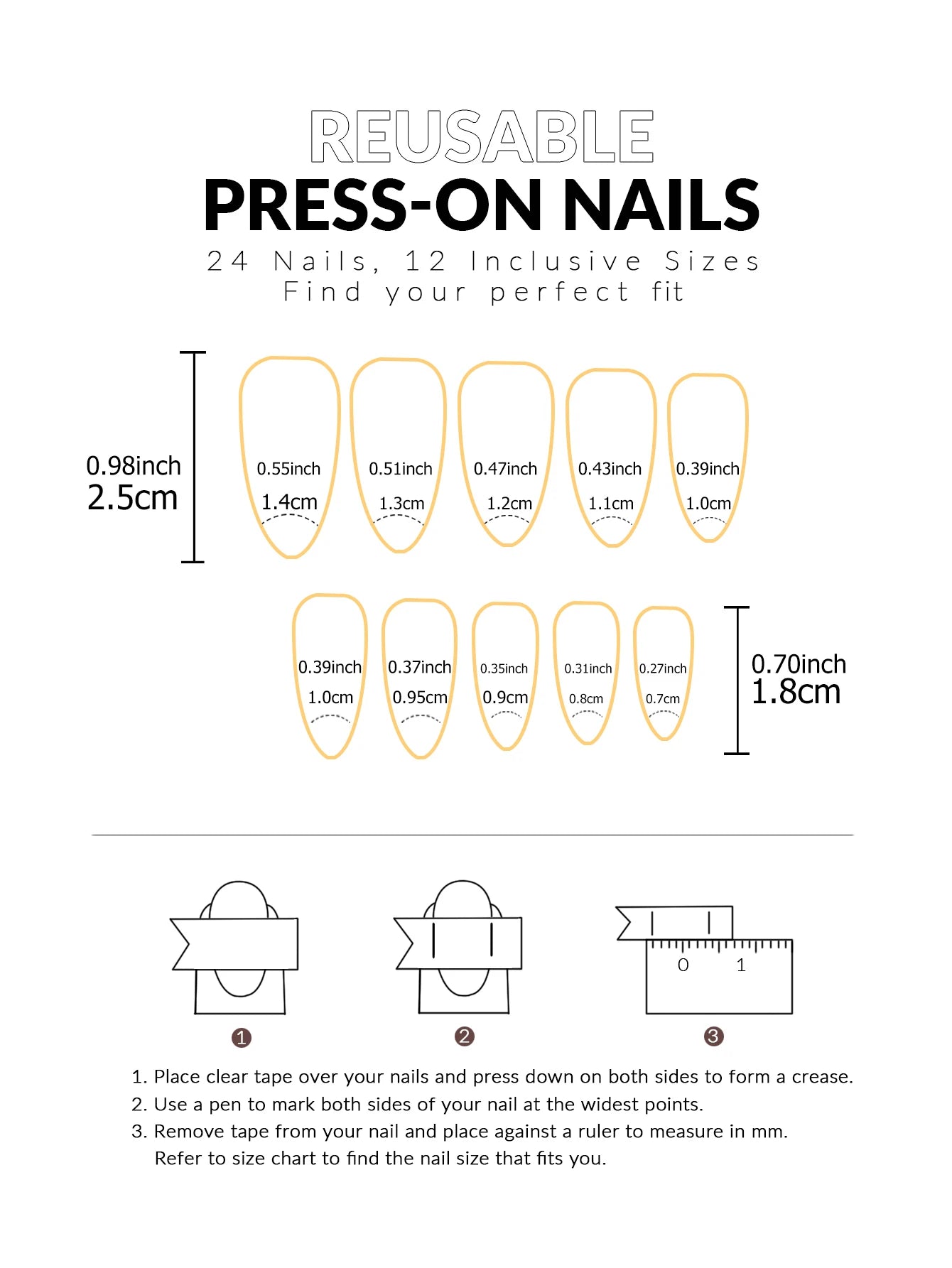 24pcs/set short square fake nails for women cute bride heart white french tips faux ongles y2k press on false nail supplies
