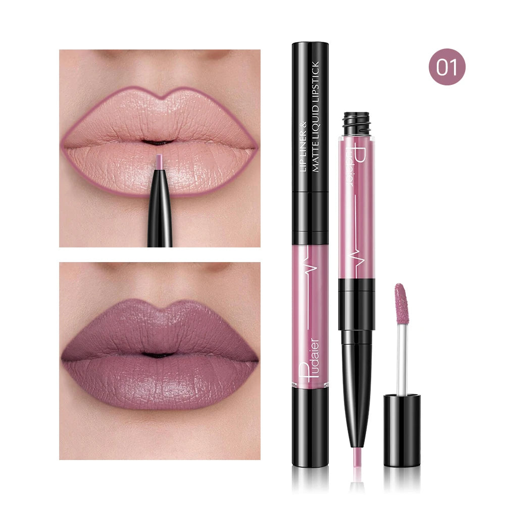 Waterproof Long Lasting Lip Liner Pencil, High Pigment Smooth Matte Lip Liner, Sweatproof Non-Fading Lip Contour Makeup