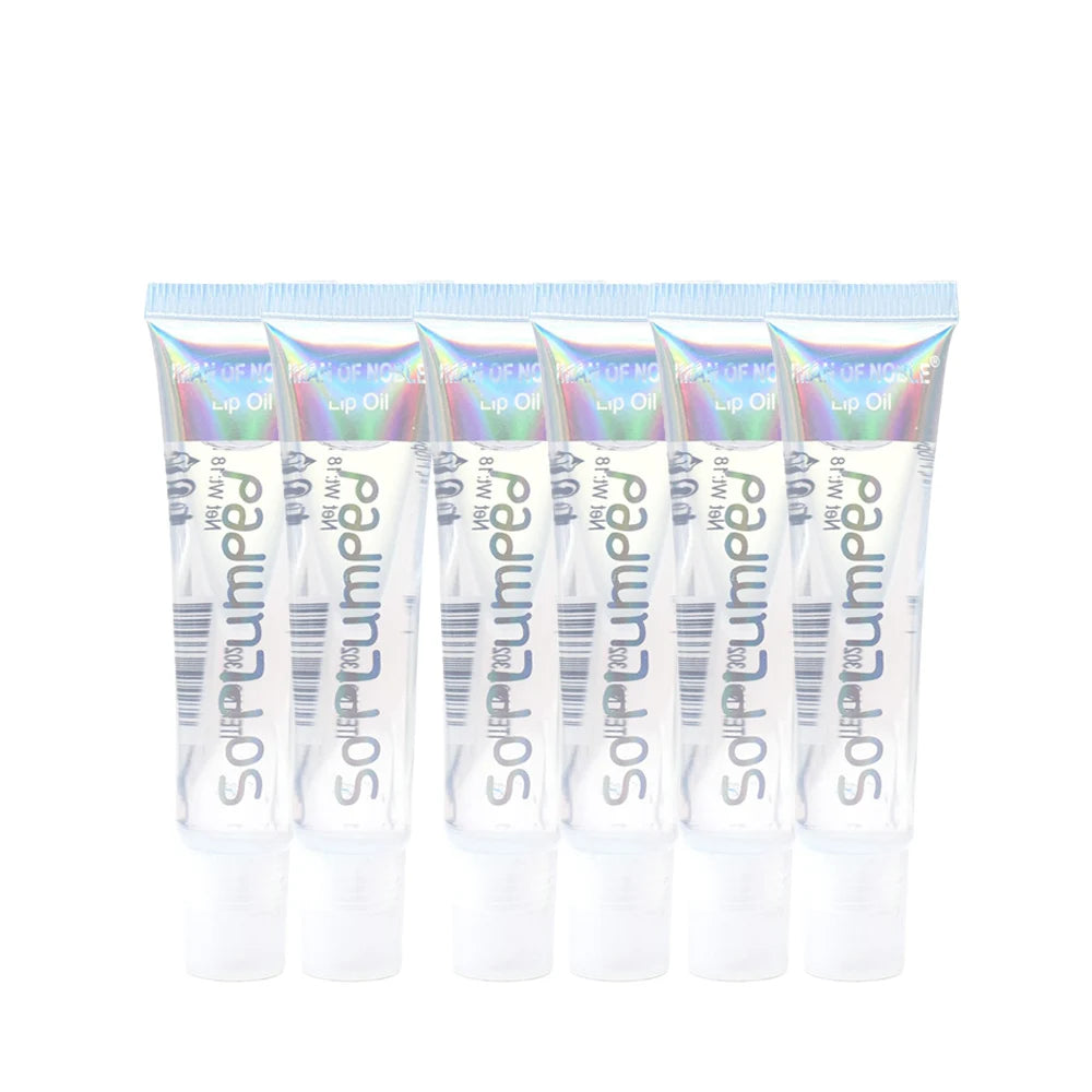 6Pcs Fruity Flavor Watery Glossy Lip Gloss Set Clear Lip Gel Hydrating Moisturizing Lip Gloss Women Lips Makeup