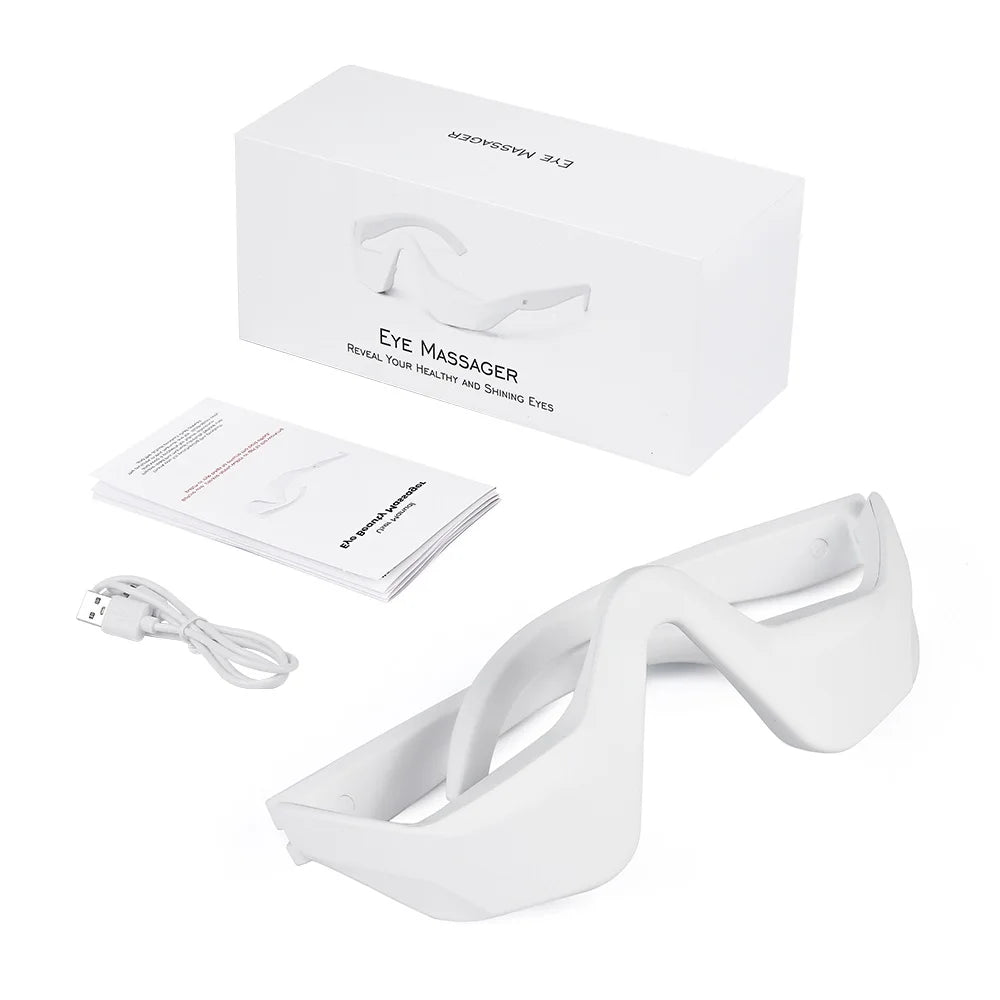 Foreverlily Eye Massager Relieves Eye Fatigue Eyes Massage Glasses Eye Fatigue Relief Massager Under-Eye Glasses Massager
