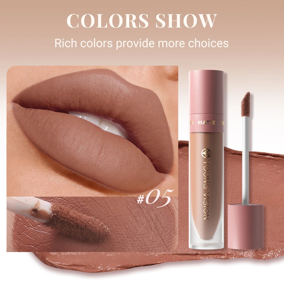 DUNUF Matte Velvet Lip Gloss, 3D Plumping & Waterproof, Square Tube Lipstick, Easy Application, 8 Shades (All-in-One)