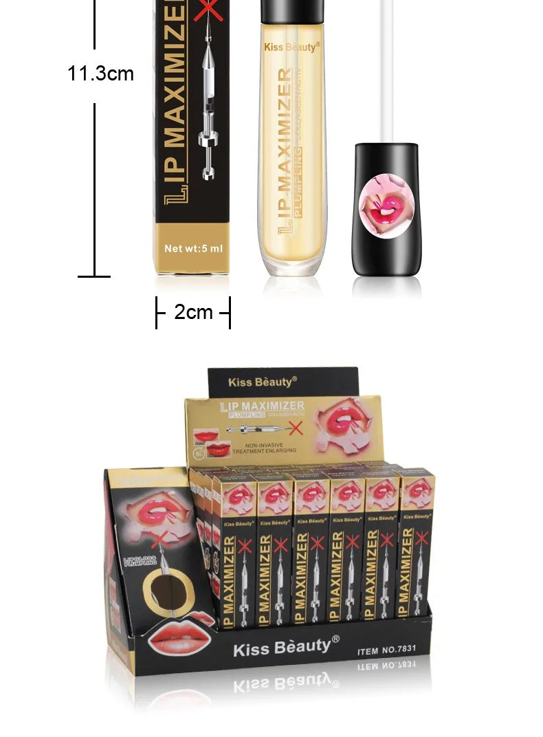 1/2PCS Transparent Lip Gloss Plumping Lip Oil - Moisturizing Repairing Fine Line Reducer Brighten Enhance Lip Serum for Lip Care