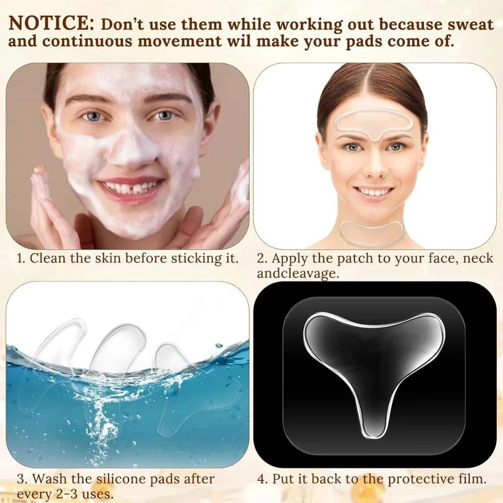 New Reusable Chest Pad Silicone Transparent Chest Patch T-shape Breast Lifting Wrinkles Remover Patch Skin Care Tools