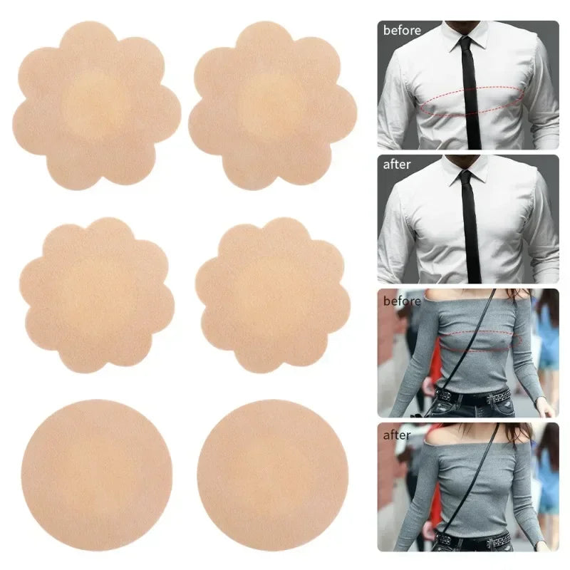 2/300Pcs Self-adhesive Nipple Stickers for Women Disposable Breast Lift Tape Pasties Invisible Bra Padding Chest Paste Patches