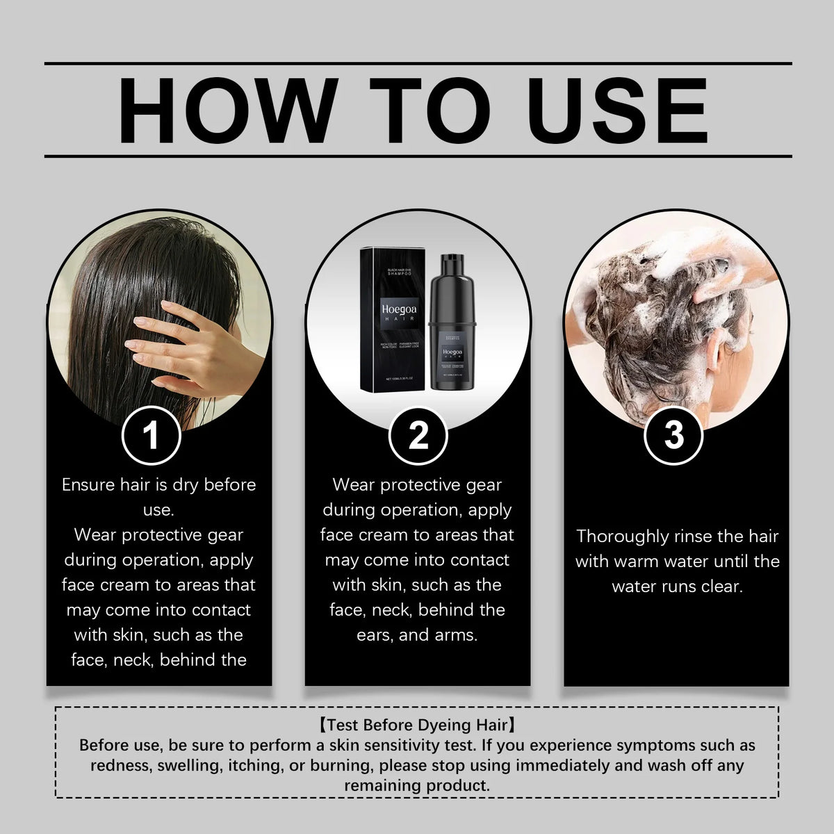 Instant Dye Shampoo DIY Hair Dye Natural Black Color Repair Gray White Hair Non-Irritating Hair Coloring Shampoo For Men Women