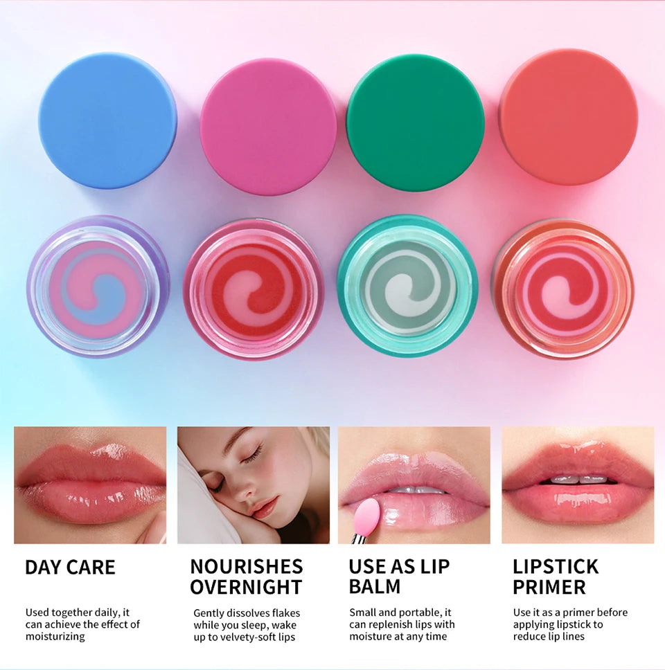 Lakerain Lip Sleeping Mask Smooth Creamy Texture Dual-Color Formula Overnight Hydration Non-Sticky Natural Protection Lip Mask