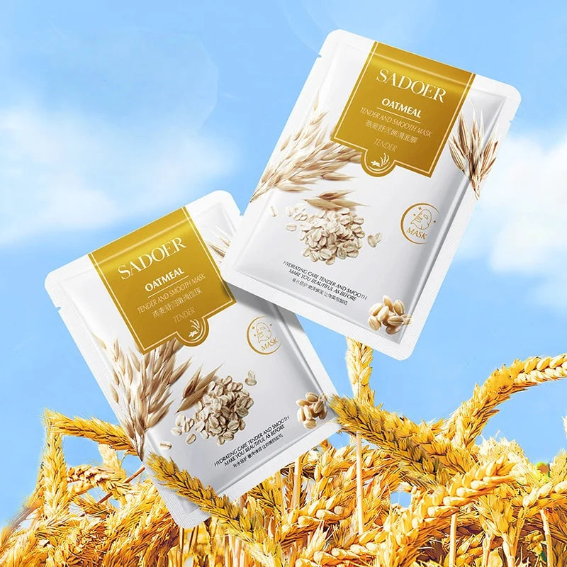 Oatmeal Soothing and Smoothing Mask, Glycerin, Sodium Hyaluronate Benefits the Skin, Provides a Watery, Translucent, and Comfortable Texture, Hydrates and Moisturizes, Provides Water-Based Care for the Skin, Helps Improve Dry
