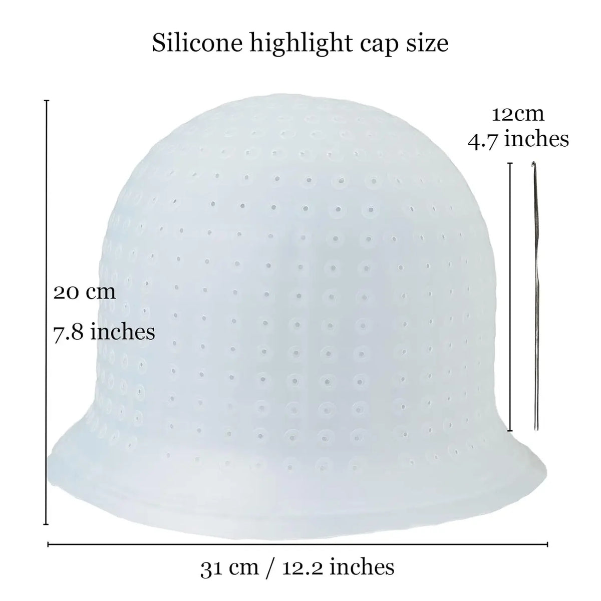 2pcs Reusable Silicone Hair Staining Cap Multicolor Hair Coloring Dye Cap with Hook Silicone Hair Coloring Cap for Home Salon