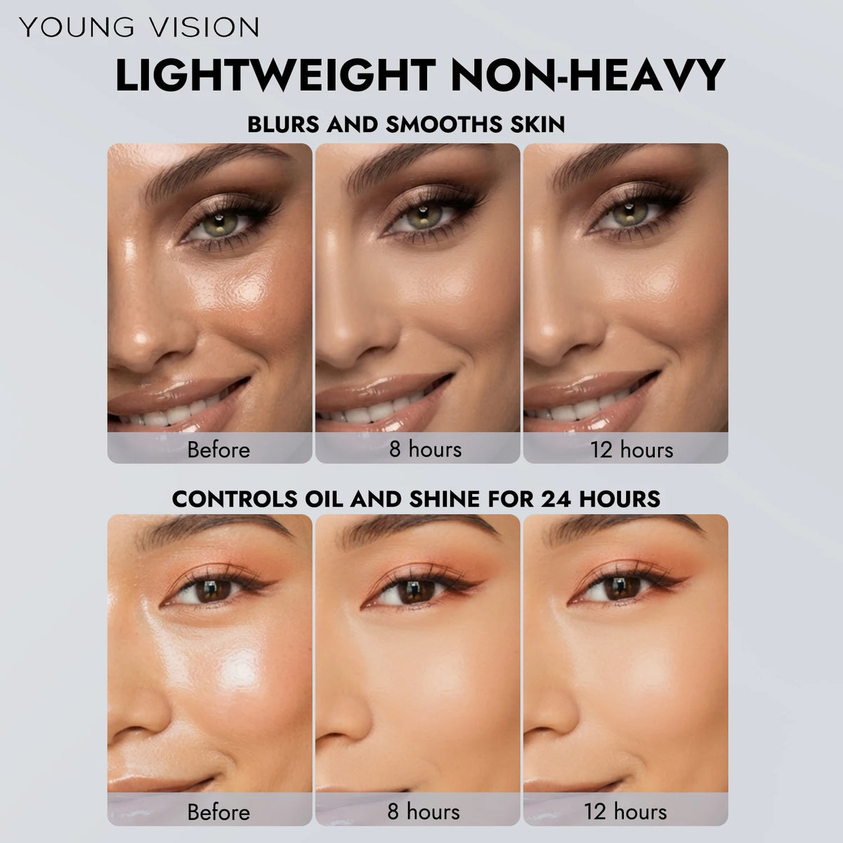 YOUNG VISION 100ml Makeup Setting Spray – Long-Lasting Matte Finish, Oil-Control, 3-Layer Film-Forming, Alcohol-Free, Hydrating,