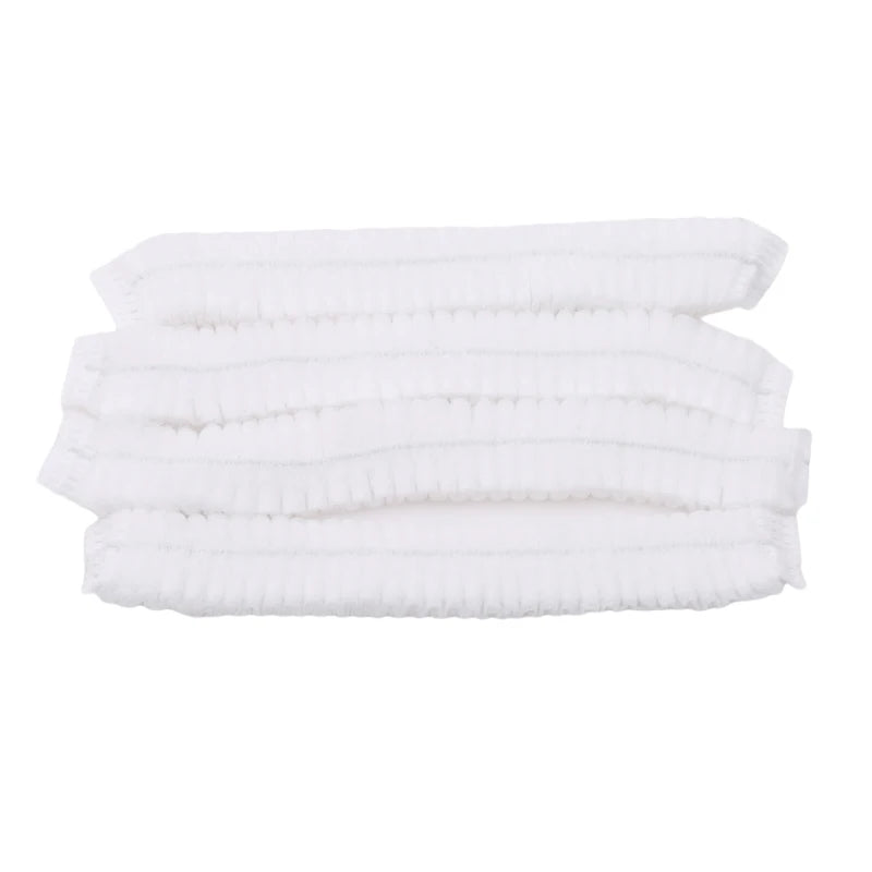 100pcs/Pack Disposable Hair Head Covers Net Bouffant Dustproof Anti Dust Caps Breathable Shower Bathing Hats Kitchen