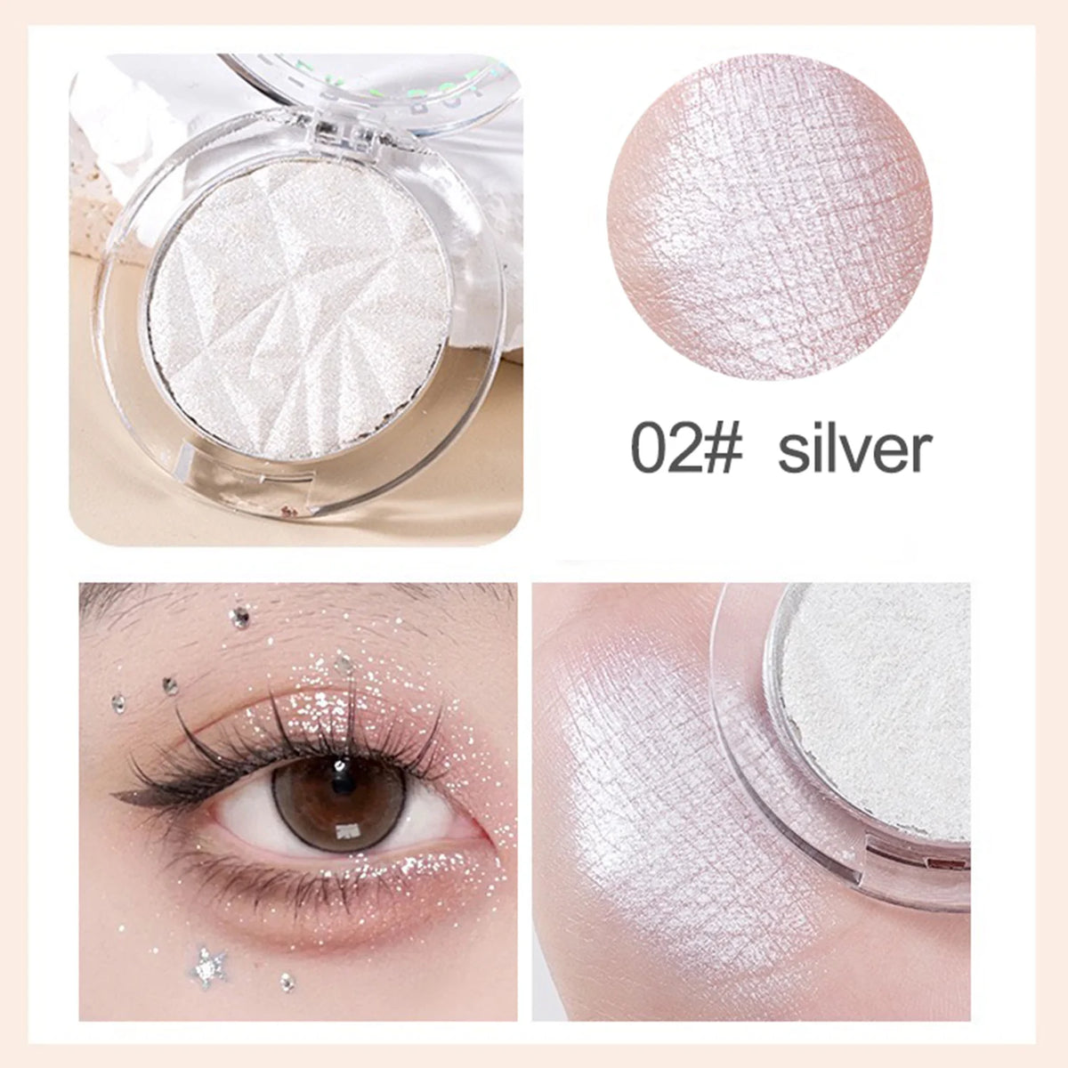 Shimmer Glow Highlighter – 2-Color Palette for Radiant Skin, Brighten & Contour, Festival & Party Makeup, Long-Lasting Shine