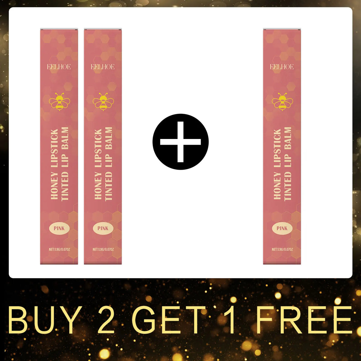 EELHOE Pink Honey Lipstick Vitamin E Long Lasting Lip Tint Waterproof Nourish Lip Plumper Extreme Volume Moisturizing Lip Balm