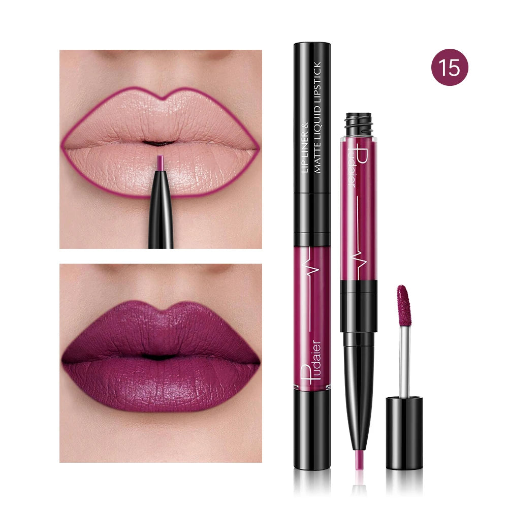 Waterproof Long Lasting Lip Liner Pencil, High Pigment Smooth Matte Lip Liner, Sweatproof Non-Fading Lip Contour Makeup