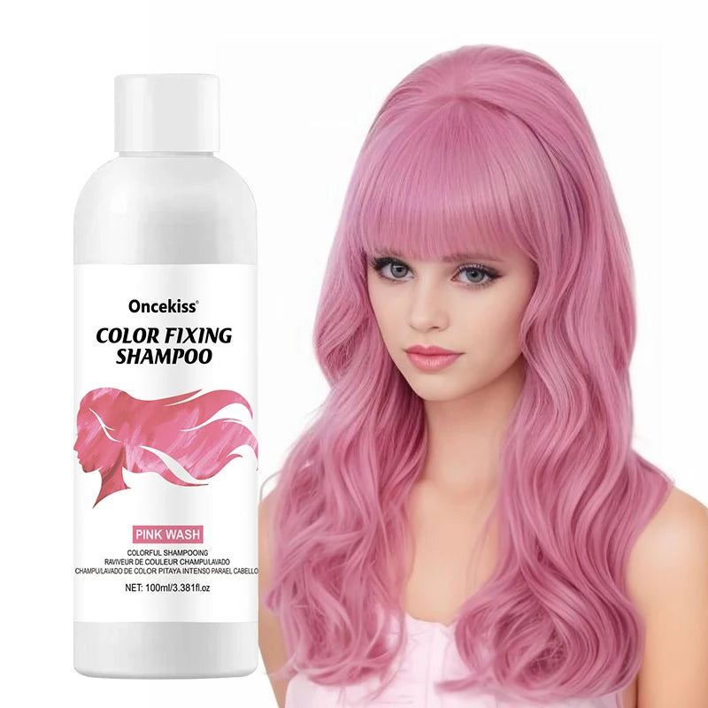 100Ml Color Fixing Purple Shampoo Lock Color Cover Gray Hair Fade Yellow After Bleach Hair Dye Long Lasting Non-irritating Care