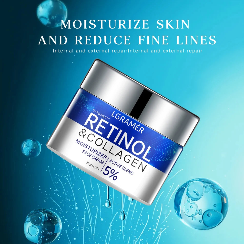 Retinol Face Cream Smooth Wrinkle Younger Firming Lifting Fade Fine Lines Whitening Moisturizing Brightening Skin Care Cosmetic