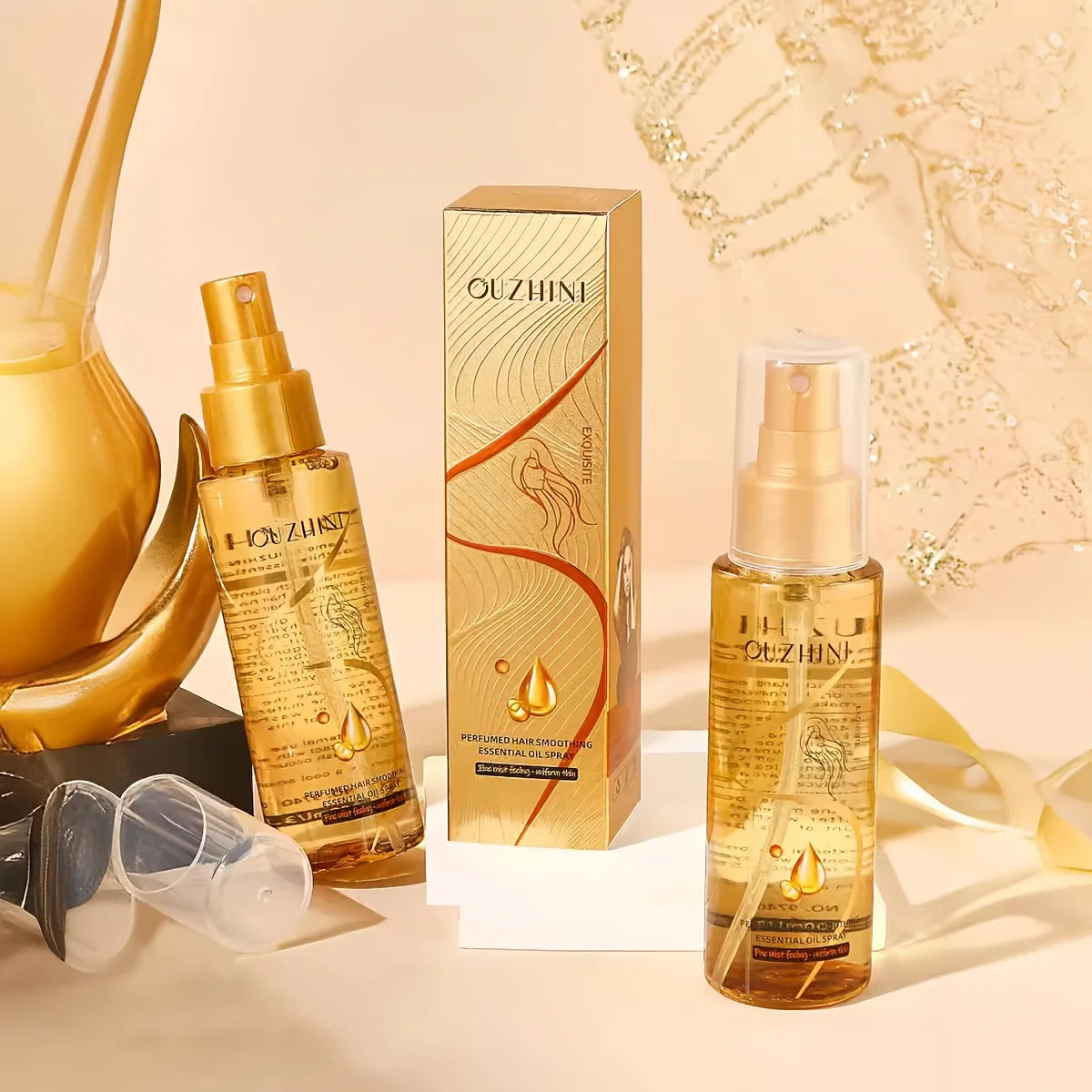 Fragrant hair care essential oil spray, fragrant hair conditioner, smooth and anti-frizz hair care essential oil, moisturizing and nourishing, long-lasting fragrance hair care essential oil spray 100ml/bottle - 1 bottle